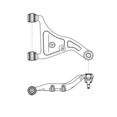 Brazo oscilante, suspensión de ruedas CTR CQ1142R