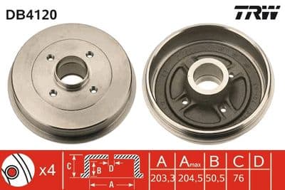 Tambor de freno TRW DB4120