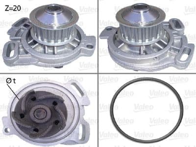 Bomba de agua, refrigeración del motor VALEO 506105