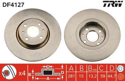 Disco de freno TRW DF4127