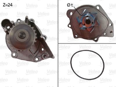 Bomba de agua, refrigeración del motor VALEO 506696