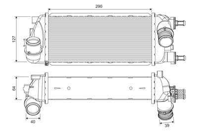 Radiador de aire de admisión VALEO 818695