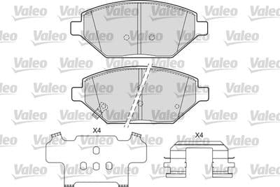 Juego de balatas de freno VALEO 601686
