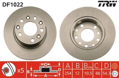 Disco de freno TRW DF1022