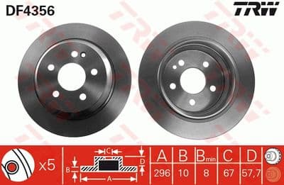 Disco de freno TRW DF4356