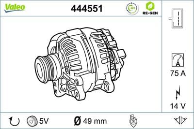Alternador VALEO 444551