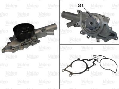 Bomba de agua, refrigeración del motor VALEO 506675