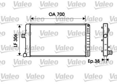 Radiador, refrigeración del motor VALEO 734224