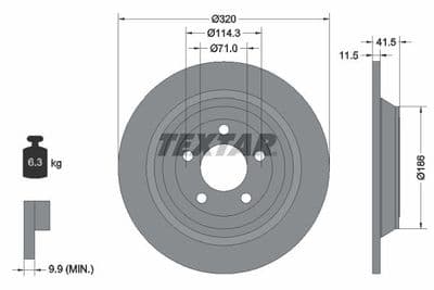 Disco de freno TEXTAR 92340203