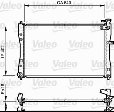 Radiador, refrigeración del motor VALEO 735057