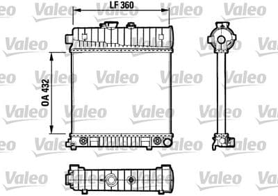 Radiador, refrigeración del motor VALEO 731804