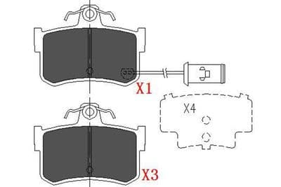Juego de balatas de freno Kavo Parts KBP-2028