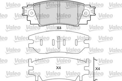 Juego de balatas de freno VALEO 601687