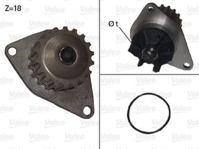 Bomba de agua, refrigeración del motor VALEO 506721
