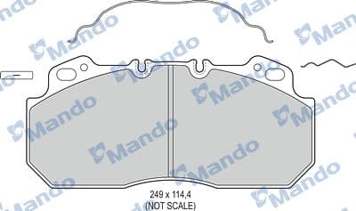 Juego de balatas de freno MANDO MBF016097