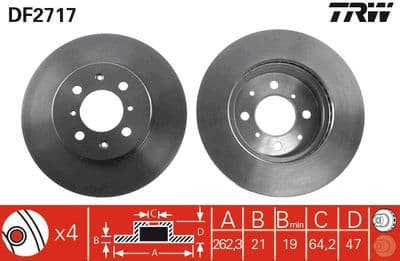 Disco de freno TRW DF2717