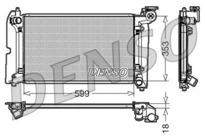 Radiador, refrigeración del motor DENSO DRM50011