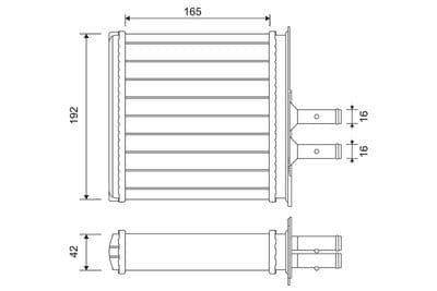 Radiador de calefacción, calefacción interior VALEO 812145