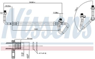 Tubería de alta presión, aire acondicionado NISSENS 840112