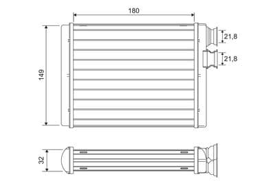 Radiador de calefacción, calefacción interior VALEO 811596
