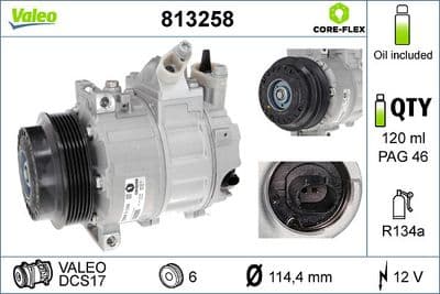 Compresor, aire acondicionado VALEO 813258