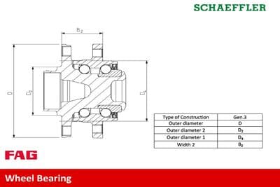 Juego de balero de rueda Schaeffler FAG 713 6684 10