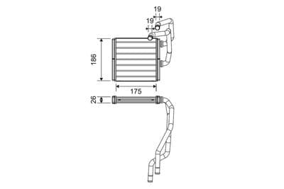 Radiador de calefacción, calefacción interior VALEO 811511