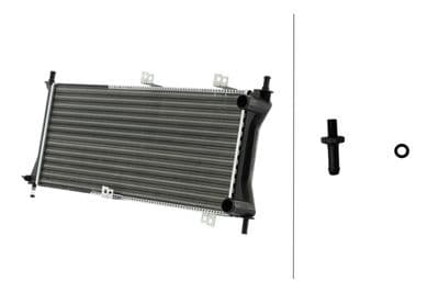 Radiador, refrigeración del motor HELLA 8MK 366 307-741