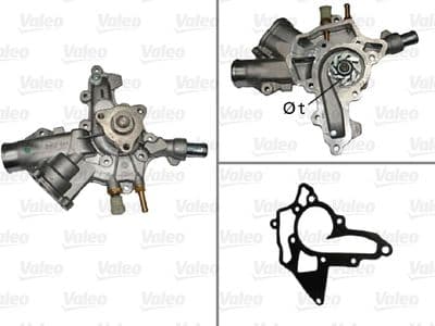 Bomba de agua, refrigeración del motor VALEO 506838