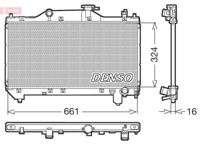 Radiador, refrigeración del motor DENSO DRM50031