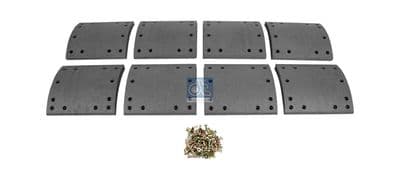 Juego de balatas de freno, freno de tambor DT Spare Parts 10.23004