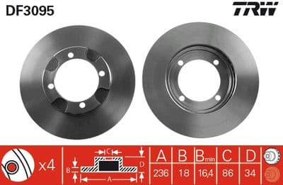 Disco de freno TRW DF3095