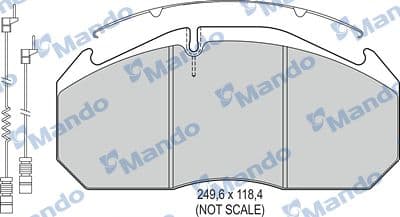 Juego de balatas de freno MANDO MBF016057