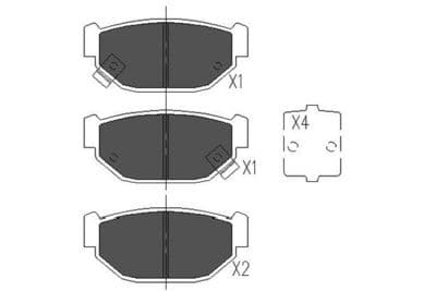 Juego de balatas de freno Kavo Parts KBP-8007