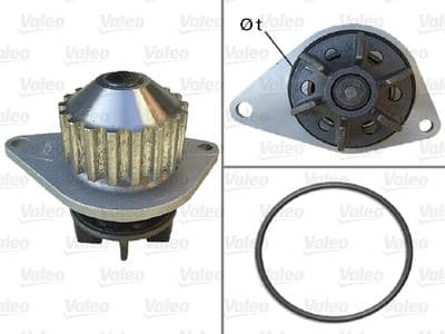 Bomba de agua, refrigeración del motor VALEO 506704