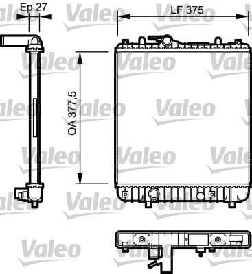 Radiador, refrigeración del motor VALEO 734330