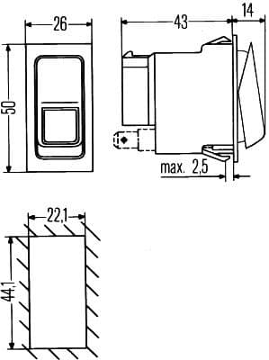 Interruptor HELLA 6EH 007 832-751