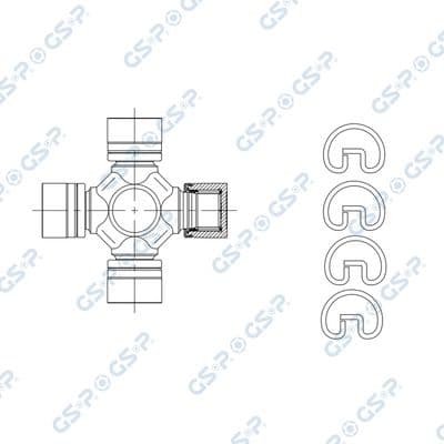 Junta, árbol cardán GSP UJ900148