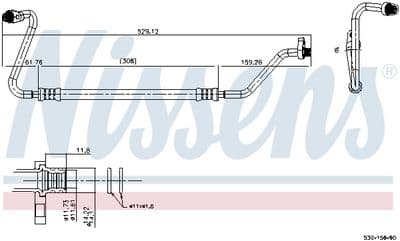 Tubería de alta presión, aire acondicionado NISSENS 841013