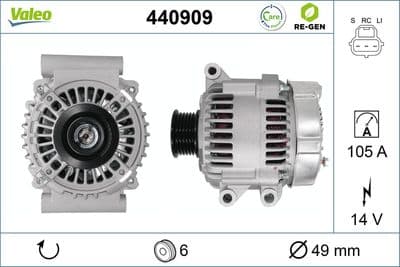 Alternador VALEO 440909