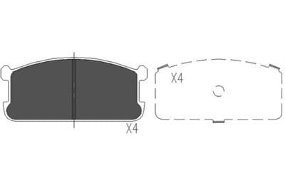 Juego de balatas de freno Kavo Parts KBP-5521