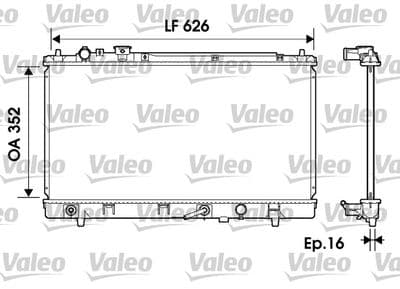 Radiador, refrigeración del motor VALEO 734126