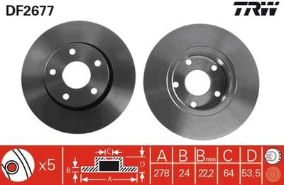 Disco de freno TRW DF2677