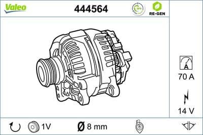 Alternador VALEO 444564