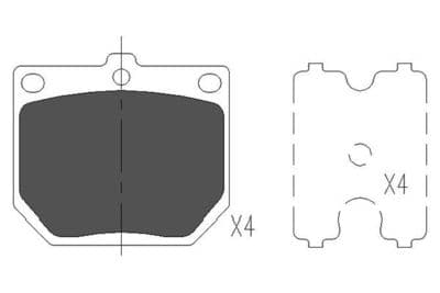 Juego de balatas de freno Kavo Parts KBP-6569