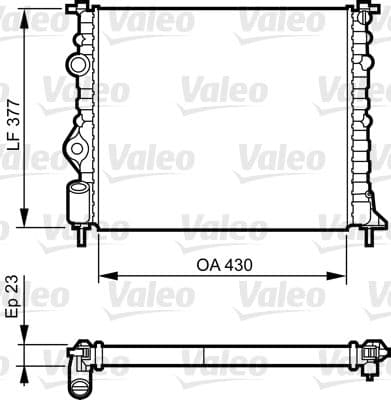 Radiador, refrigeración del motor VALEO 731378