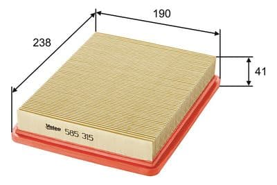 Filtro de aire VALEO 585315