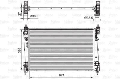 Radiador, refrigeración del motor VALEO 701655