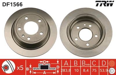 Disco de freno TRW DF1566