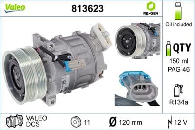 Compresor, aire acondicionado VALEO 813623